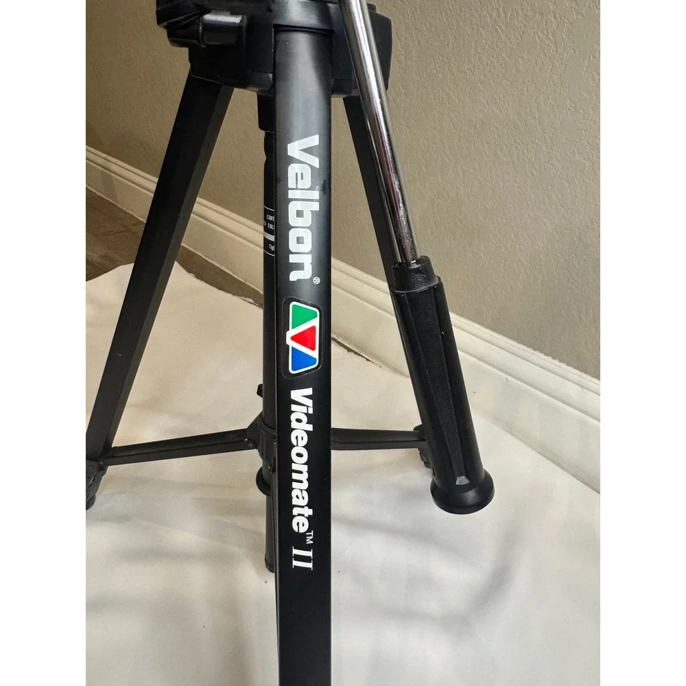 Velbon Videomate II Tripod Vel-flo 7 PH-358‎ Fluid Panhead Black Excellent Video